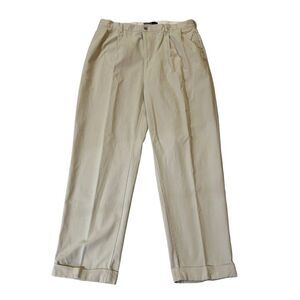 Polo‎ Ralph Lauren Pants Men's FITS 36x31 Tan Beige Hammond Pleated Front Cuffed